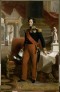 Lodewijk-Filips I, koning der Fransen met plannen van de historische gaanderijen in de zuidvleugel van het kasteel van Versailles door F. X. Winterhalter