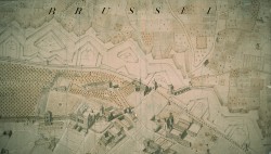 Detail van een plattegrond van de stad Brussel, rond 1750
