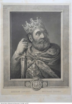 Boleslas premier roi de Pologne, illustration du 19e siècle